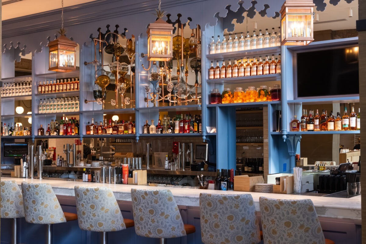 Founding Farmers Alexandria -- bar area millwork and installation