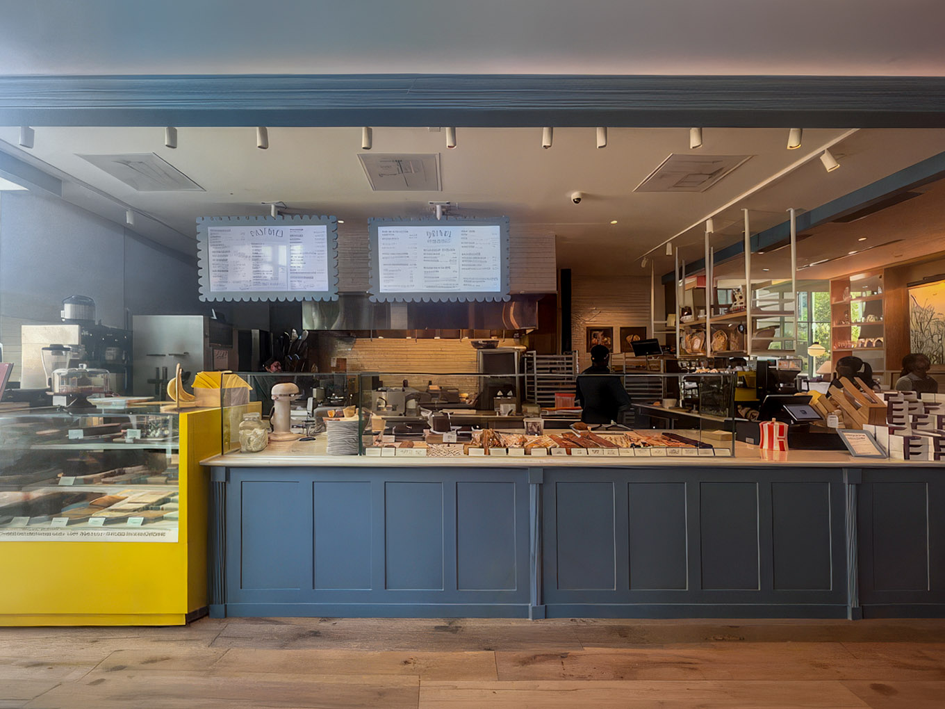 Dessert bar -- millwork counter and display installation